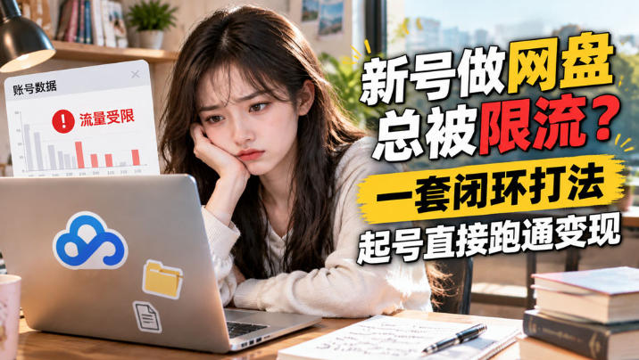 网盘拉新SOP：小白新号过限流-源创文化