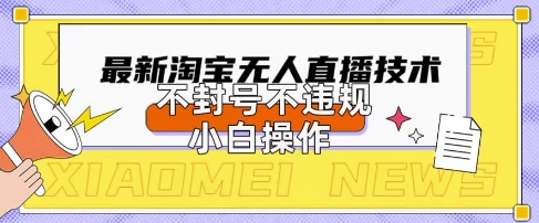 2025年淘宝无人直播带货10.0.全新技术，不违规，不封号，纯小白操作，日入数张【揭秘】-源创文化