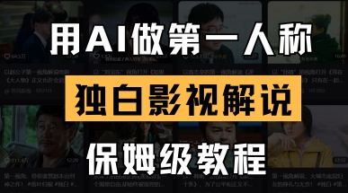 用AI做第一人称独白影视解说，手把手教学，保姆级教程-源创文化